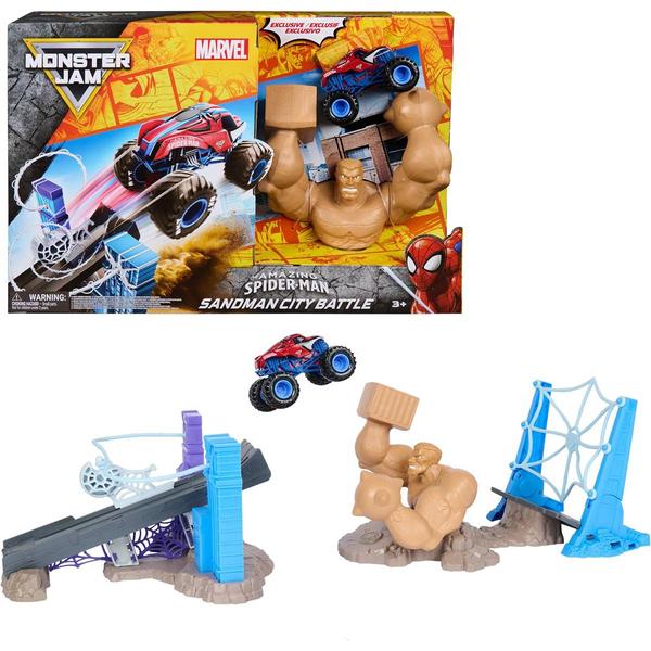 Spin Master Monster Jam Marvel Spider-Man Sandman City Battle