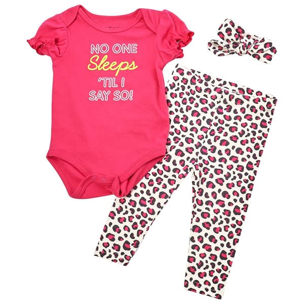 Baby Girl (NB-9M) bon bebe(R) On One & Leggings Set w/ Headband - image 