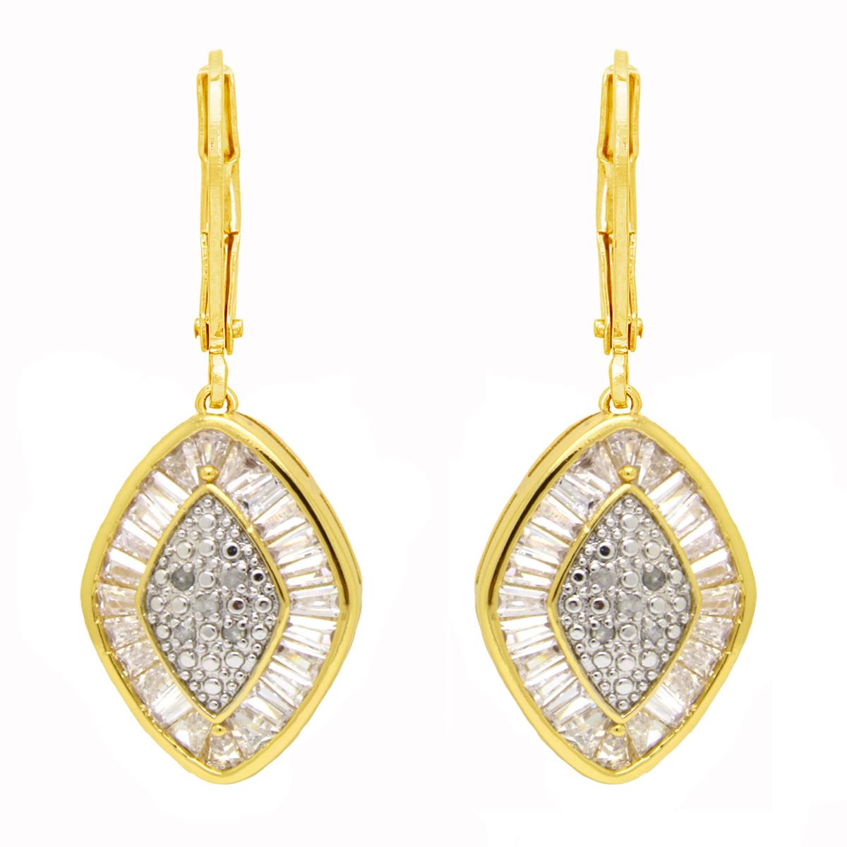 Gianni Argento Diamond & CZ Dangle Earrings