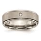 Mens Gentlemens Classics&#40;tm&#41; Titanium Rounded Edge Diamond Band - image 1