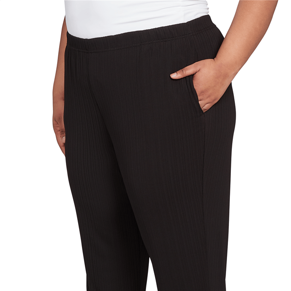 Plus Size Alfred Dunner Business As Usual Rib Short Length Pants