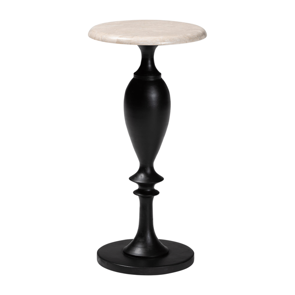 bali & pari Perlita End Table with Marble Stone Top