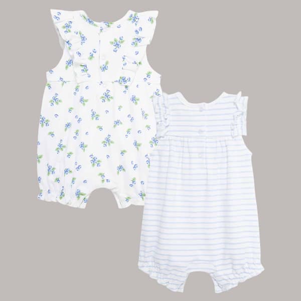Baby Girl (3-12M) Little Me 2Pk Blueberry Print Rompers