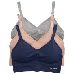 Plus Size Nautica 3pk. Ribbed Lounge Bras - NT1731-3PKAJ
