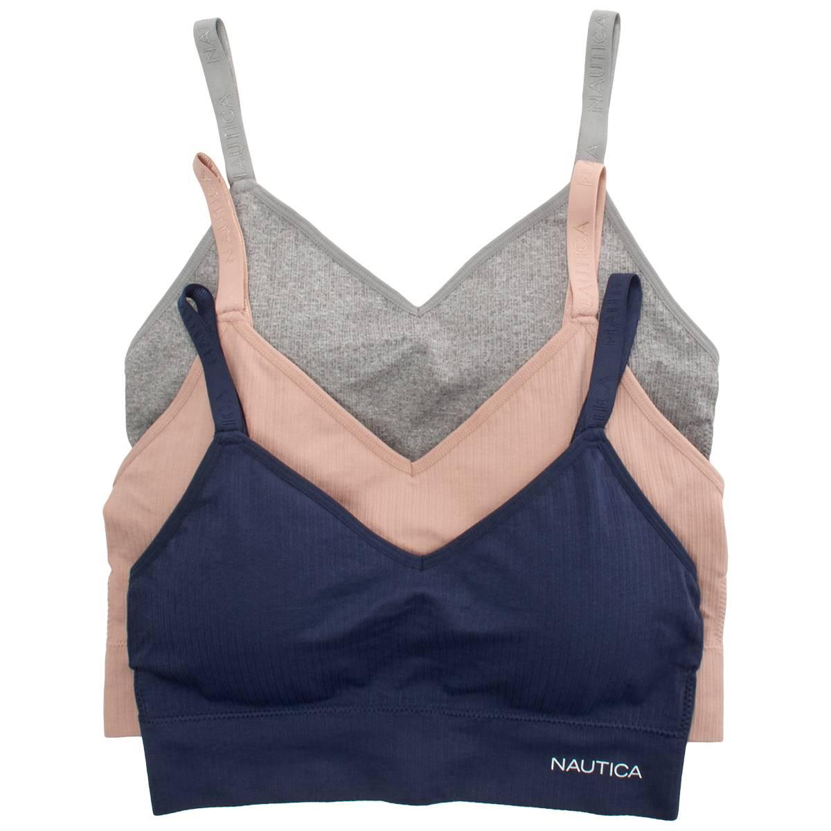 Plus Size Nautica 3pk. Ribbed Lounge Bras - NT1731-3PKAJ