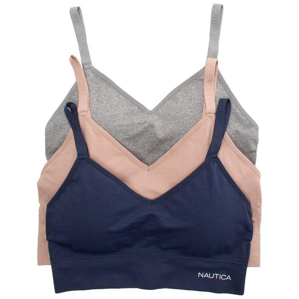 Plus Size Nautica 3pk. Ribbed Lounge Bras - NT1731-3PKAJ - image 