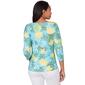 Womens Ruby Rd. By the Sea Embroidered 3/4 Sleeve Floral Tee - image 2