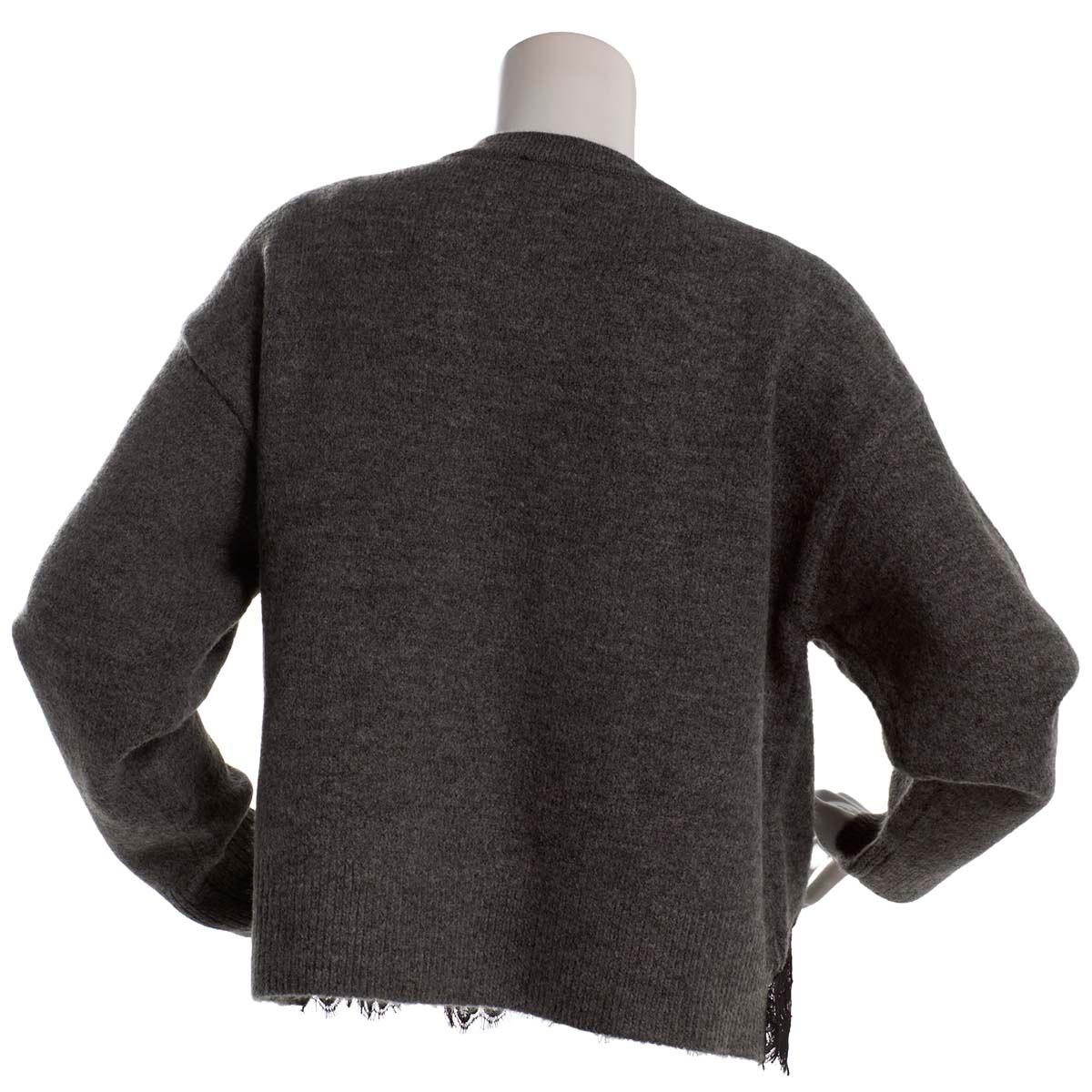 Juniors A. Byer Lace Hem Meet & Greet Sweater