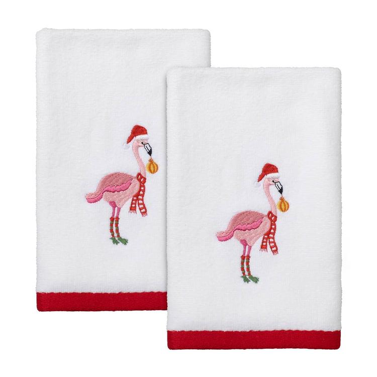 Avanti Flamingo Jingle 2pk. Fingertip Towels