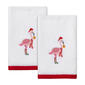 Avanti Flamingo Jingle 2pk. Fingertip Towels - image 1