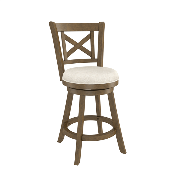 HH2 Home Hamlin Wood Counter Height Swivel Stool