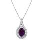 Gemstone Classics&#40;tm&#41; Sterling Silver Sapphire & Amethyst Pendant - image 1