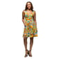 Womens 24/7 Comfort Apparel Yellow Paisley Pleated Pocket Dress - image 1