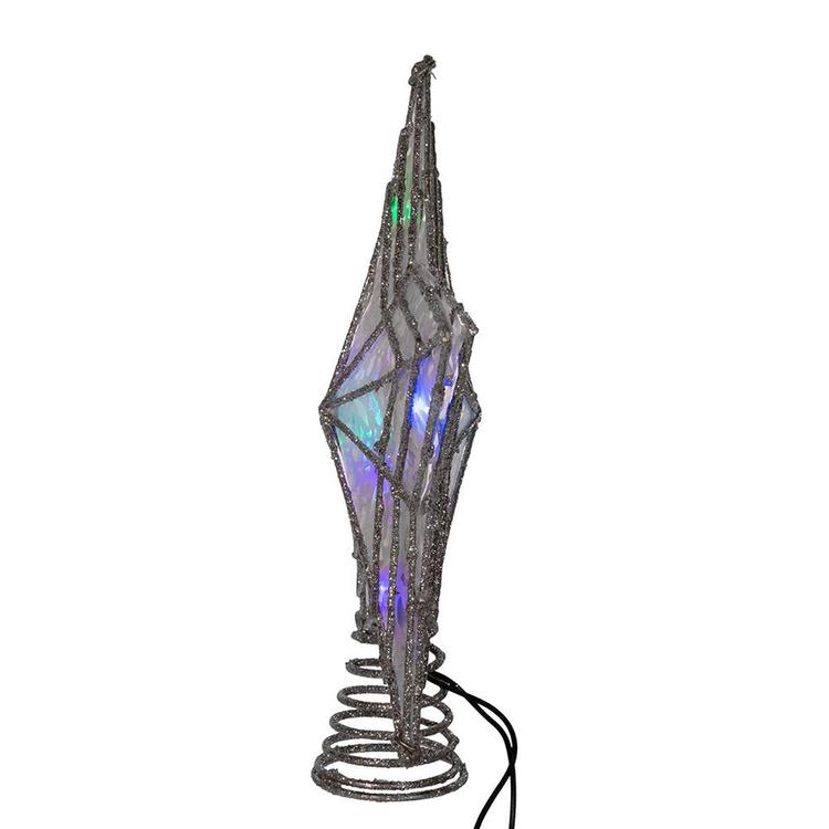 Kurt Adler UL 10-Light LED Color-Changing Star Treetop