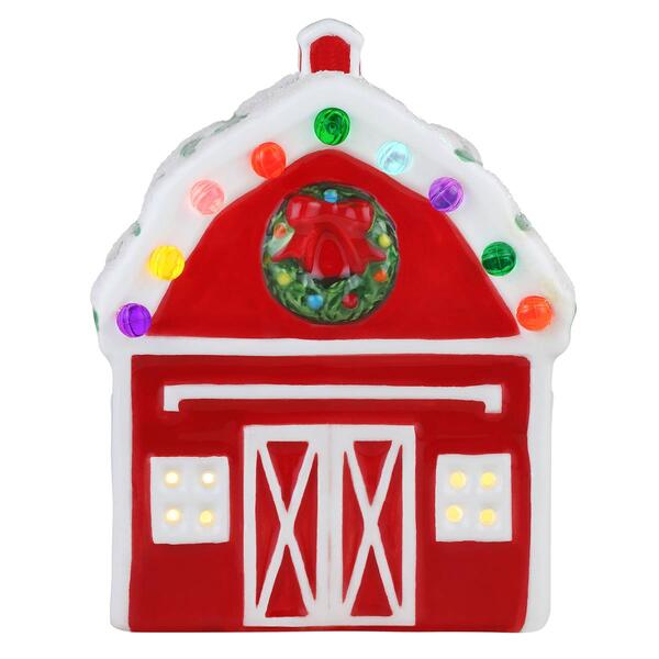 Mr. Christmas 5in. Nostalgic Ceramic Village Barn - image 