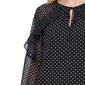 Womens NY Collection Long Sleeve Tie Neck Dot Blouse - image 4