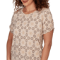 Womens Emaline Verde Grove II Short Ruch Sleeve Medallion Tee - image 5