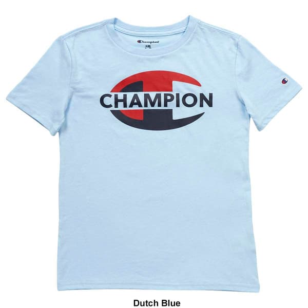 Boys (8-20) Champion® Short Sleeve Color Block Logo Tee