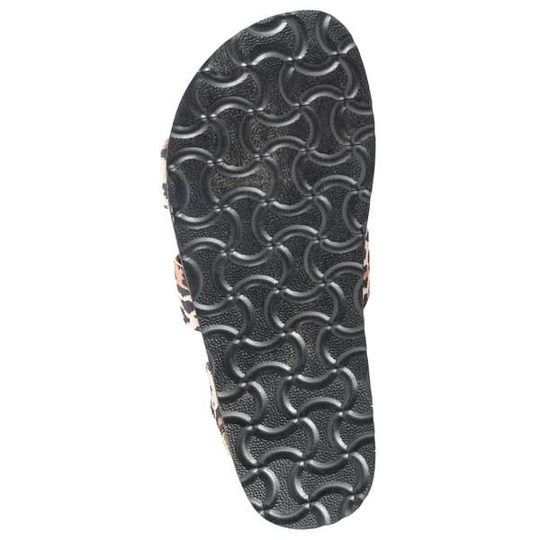 Womens White Mountain Harlequin Footbed Sandals - Leopard