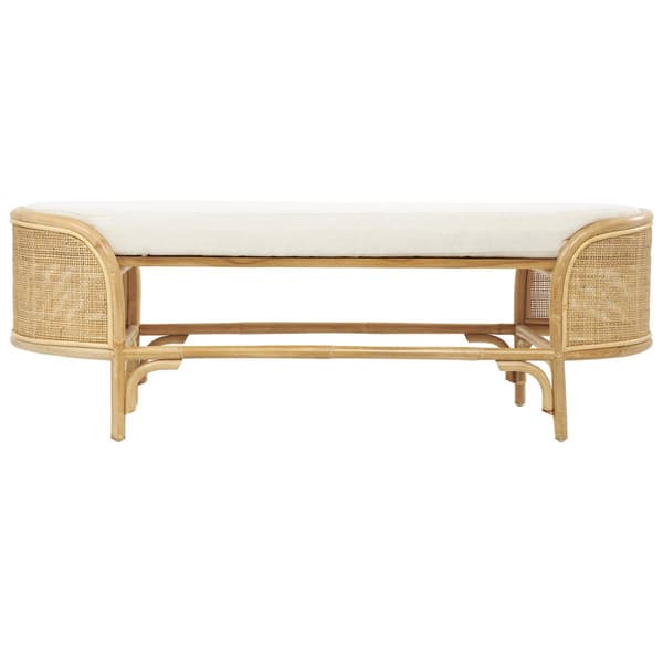 9th & Pike&#174; Natural Brown Rattan Bench