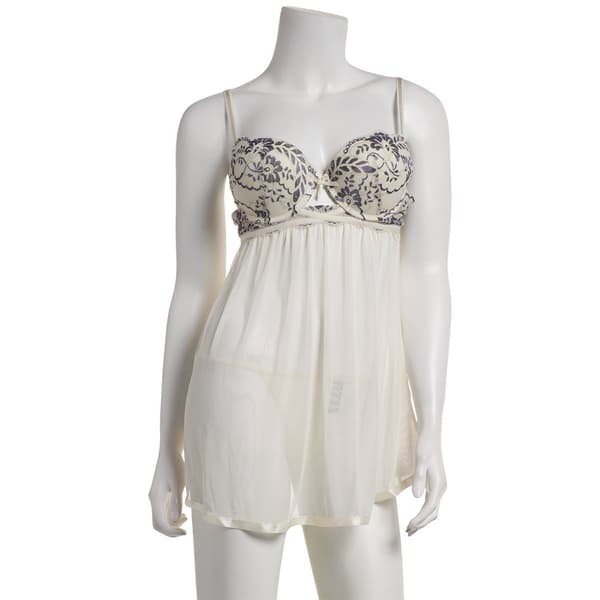 Womens Rachel Roy Push-Up Babydoll Set - image 