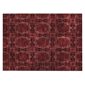 HomeRoots Burgundy & Black Floral Medallion Non Skid Accent Rug - image 2