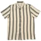 Young Mens VSTR Short Sleeve Texture Stripe Button Down Shirt - image 2