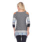 Womens White Mark 3/4 Sleeve Cold Shoulder Tunic - image 4