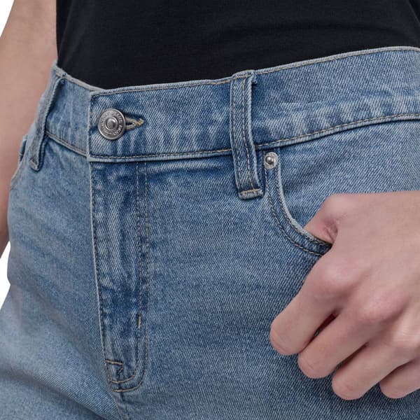 Womens DKNY Jeans 5-Pocket Mid Rise Denim Shorts
