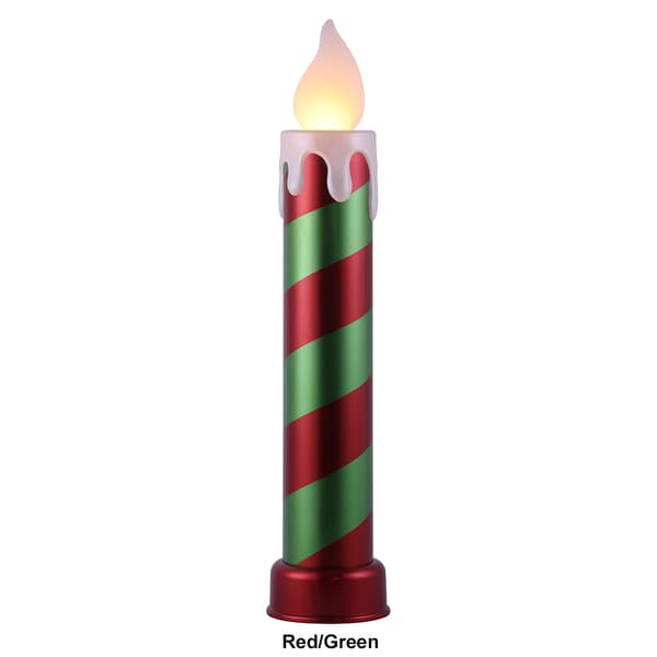 Mr. Christmas&#174; 36in. Striped Metallic Blow Mold Candle Stick