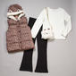 Girls (7-12) Little Lass(R) Leopard Vest w/ Top & Flared Pants - image 1