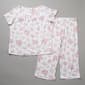 Womens Laura Ashley&#40;R&#41; Short Sleeve Rose Bouquet Pajama Set - image 1