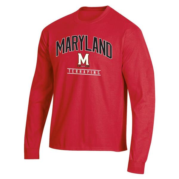 Mens Champion University of Maryland Long Sleeve Tee - image 