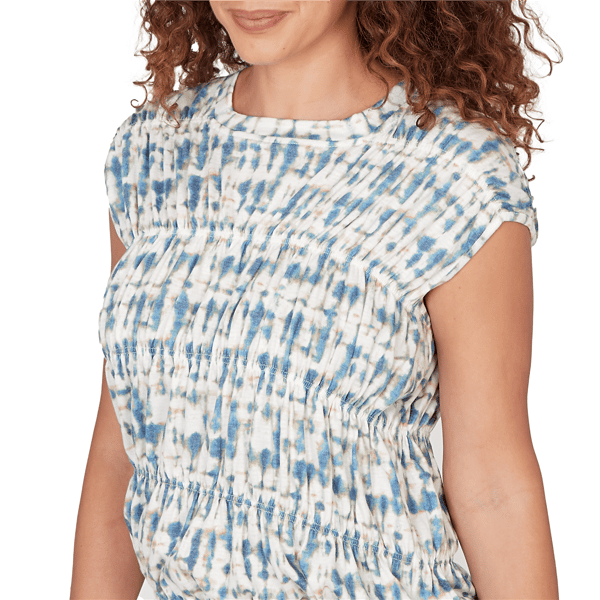 Womens Skye’s the Limit Summer Spice Cap Sleeve Blouse