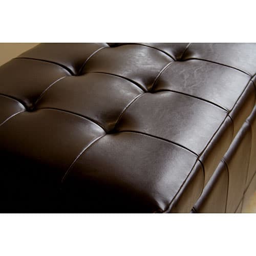 Baxton Studio Leather Storage Bench Ottoman