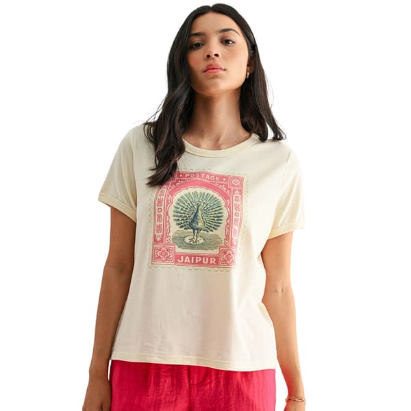 Womens CITY BLUES Short Sleeve Jaipur Graphic Tee