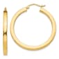 Gold Classics&#40;tm&#41; 14kt. 35mm Polished Square Tube Hoop Earrings - image 1