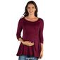 Plus Size 24/7 Comfort Apparel Ruched Sleeve Tunic Maternity Top - image 5