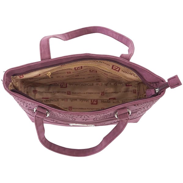 Stone Mountain Nubuck Perforated Vinyl Donna Tote