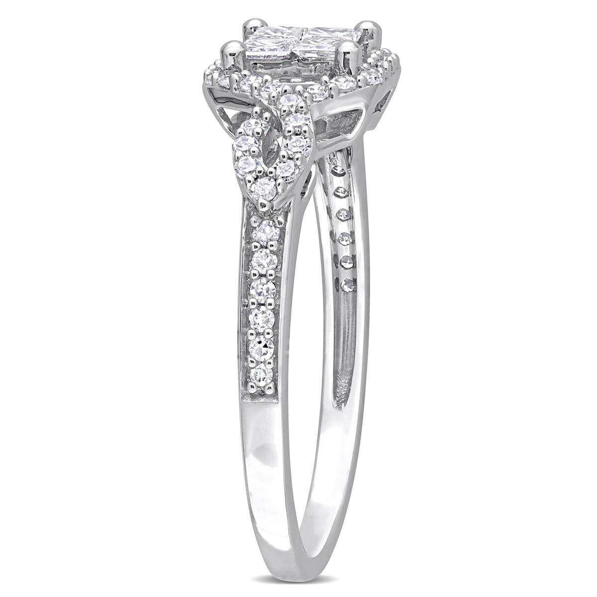 Diamond Classics™ 10kt. White Gold 1/2ctw. Diamond Crossover Ring