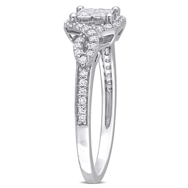 Diamond Classics™ 10kt. White Gold 1/2ctw. Diamond Crossover Ring