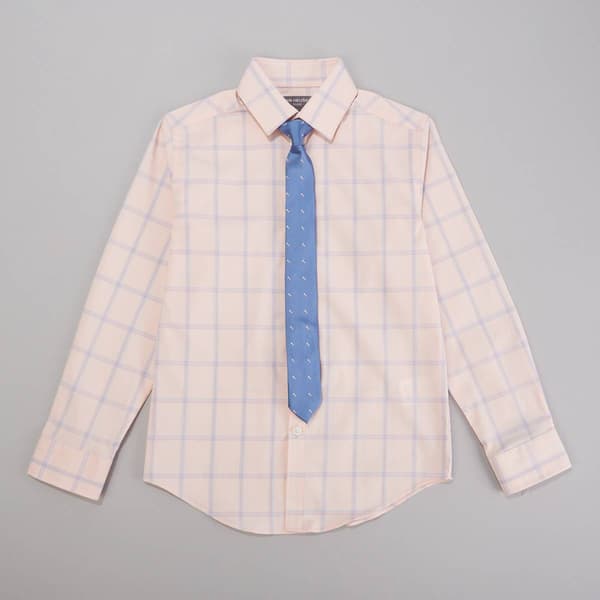 Boys &#40;8-20&#41; Van Heusen&#40;R&#41; Plaid Button Down Dress Shirt & Tie Set - image 