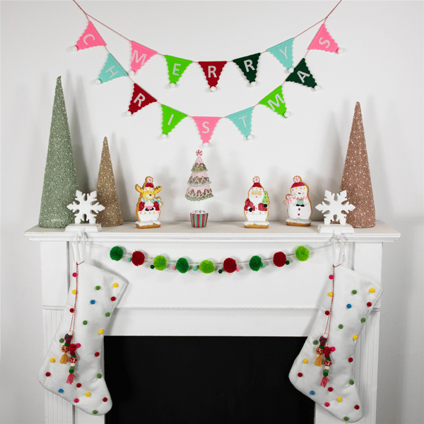 Northlight 45in. Multi "Merry Christmas" Banner Garland
