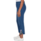 Womens Alfred Dunner Hilton Head Cross Stitch Floral Denim Pants - image 4