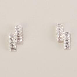 Rosa Rhinestones Layered Baguettes Earrings