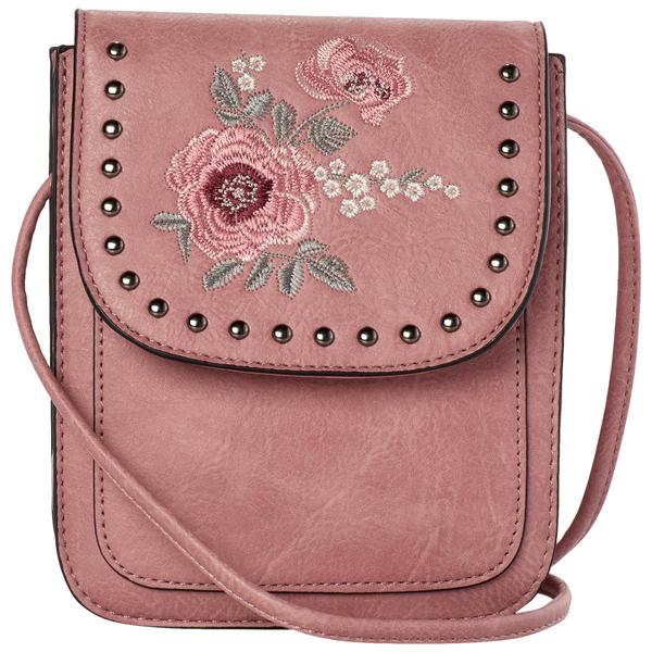 Sam & Hadley Embroidered Stud Crossbody