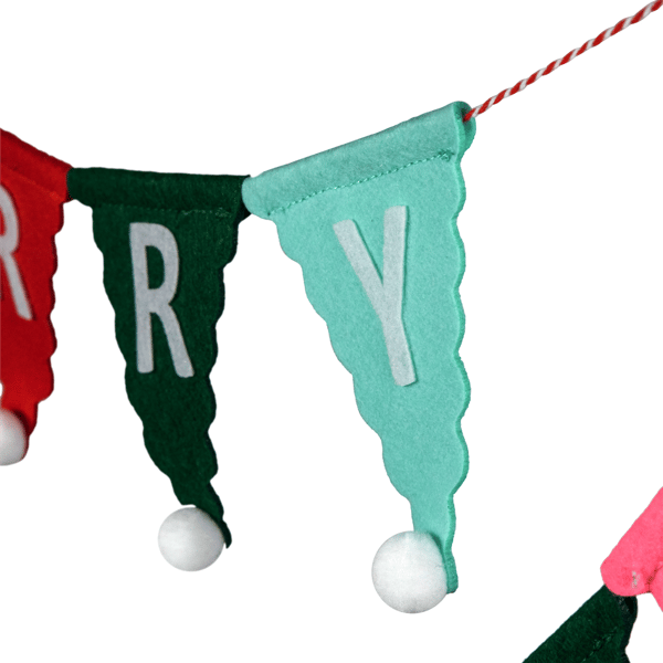 Northlight 45in. Multi "Merry Christmas" Banner Garland