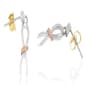 Haus of Brilliance Two-Tone Sterling Silver Ribbon Earrings - image 2