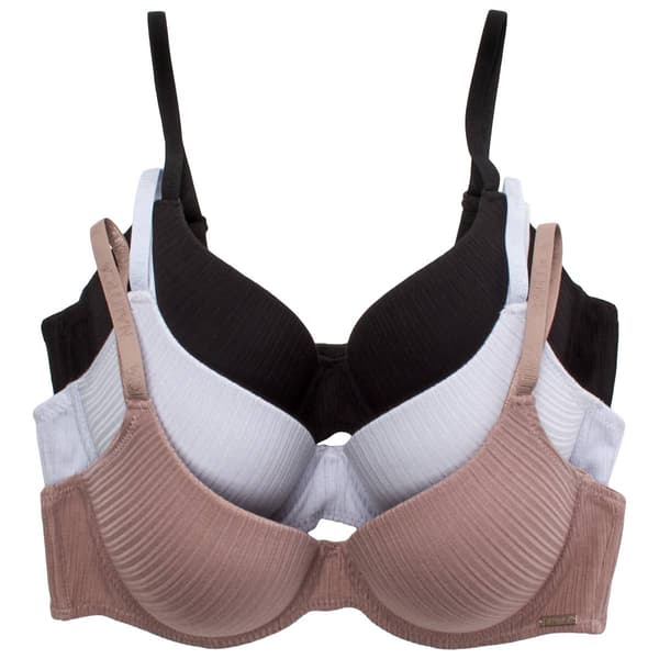 Womens Nautica 3pk. Underwire Bra with Logo Straps NT4102-3PKAR - image 