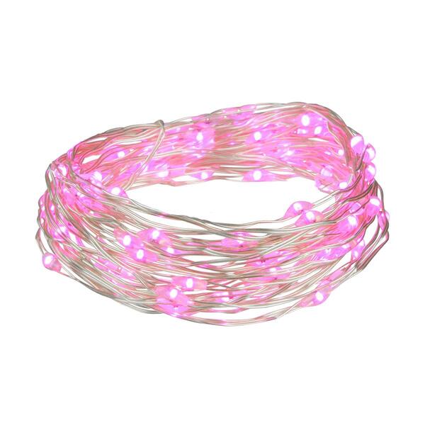 Northlight Seasonal 100ct. Pink LED Micro Fairy Lights - image 